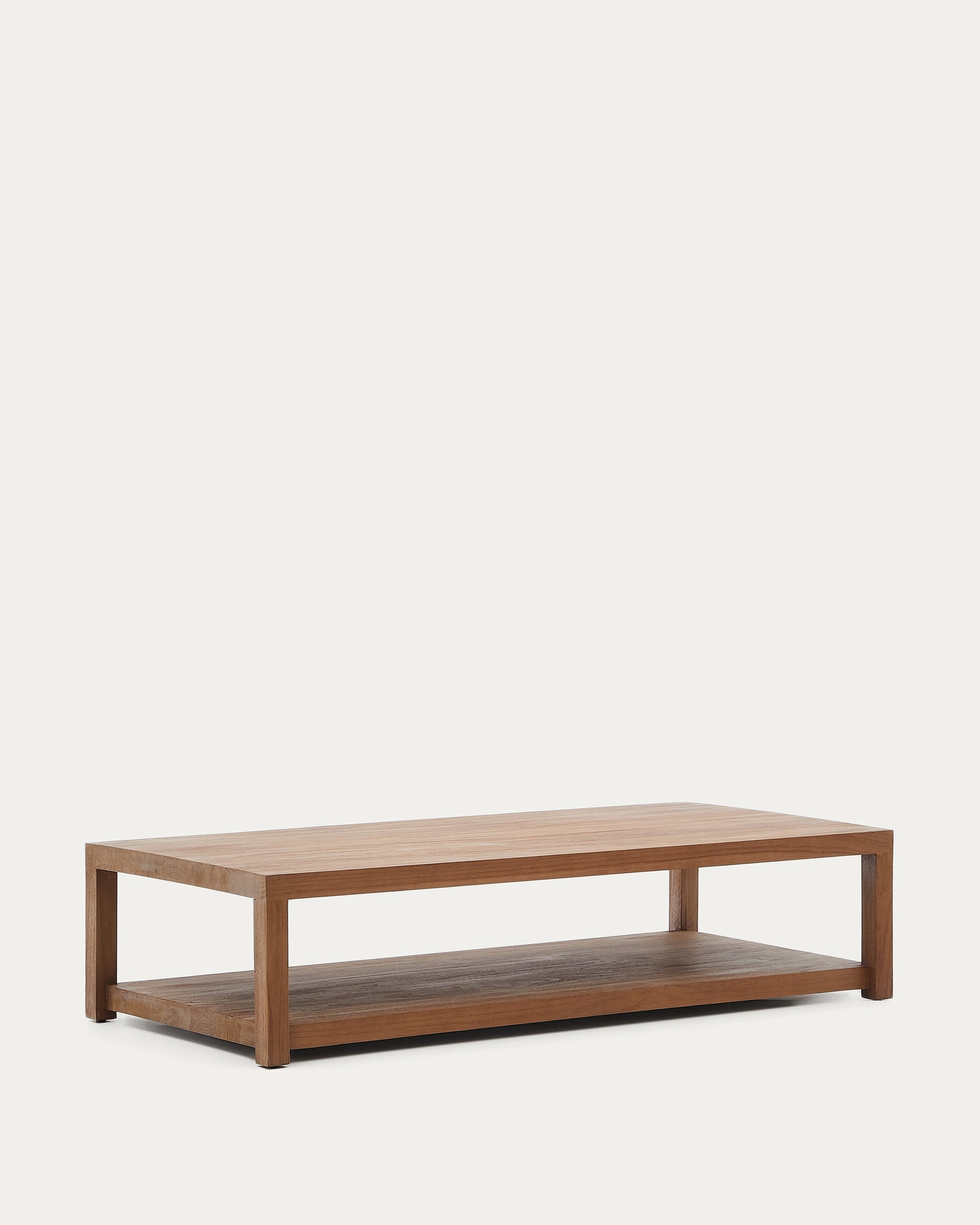 Eleganter Couchtisch Sashi aus massivem Teakholz, 150 x 70 cm, von Kave Home – robust, stilvoll und ideal für Ihr Zuhause.