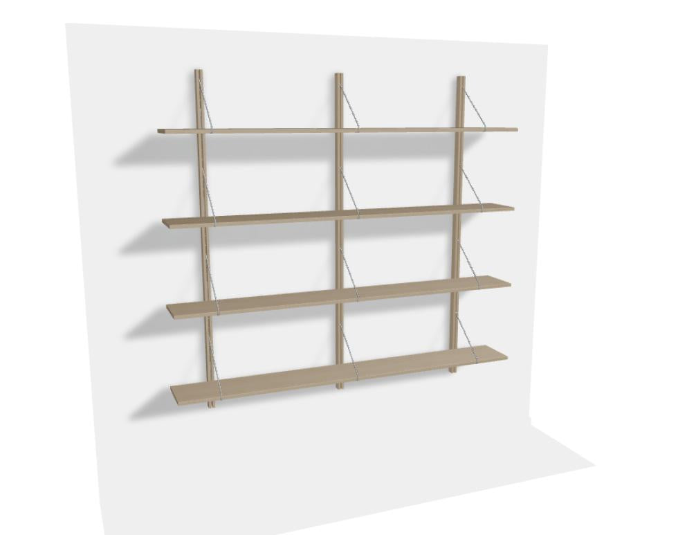 Rodd RDD1819 Standregal von Tamo mit schlankem Metallrahmen und offenen Ablagen in modernem, minimalistischem Design