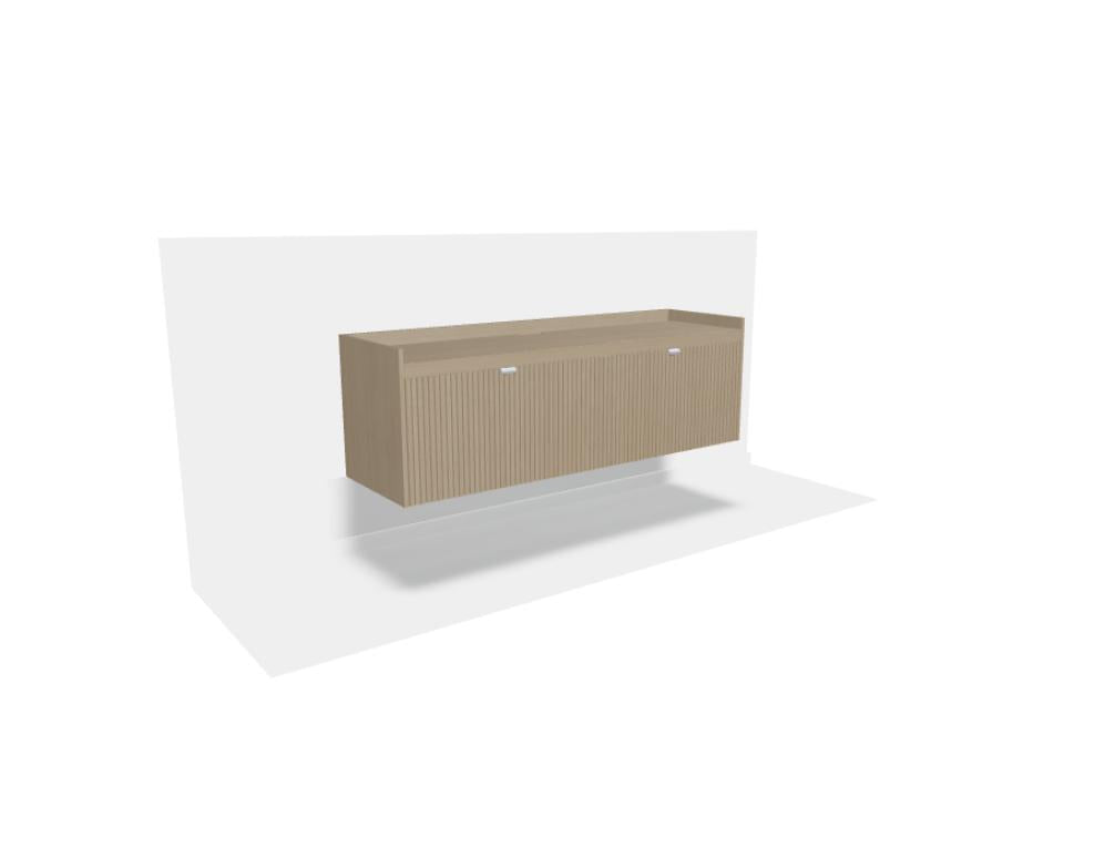Meda MDA02 TV-Schrank von Tamo mit Holzfronten, schlankem Metallgestell und klarer Silhouette für moderne Wohnräume