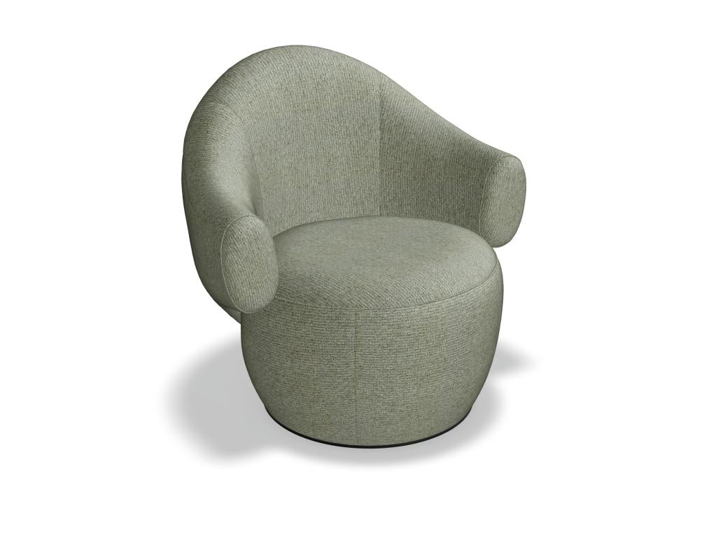Conva RPS01 Drehsessel von Tamo mit weicher Polsterung, runder Sitzschale und elegantem Kreuzfuß in modernem Design
