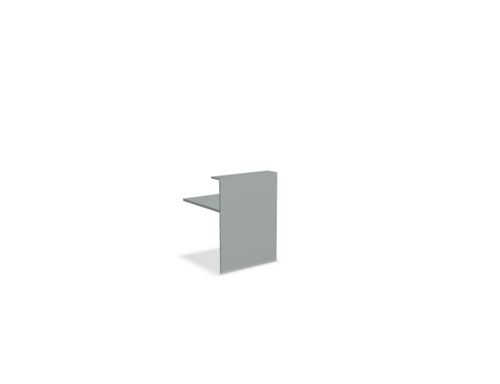Tera TR08 - modulare Empfangstheke in Eiche Grau präsentiert im Onlineshop von KAQTU Design AG. Empfangsdesk ist von Mdd