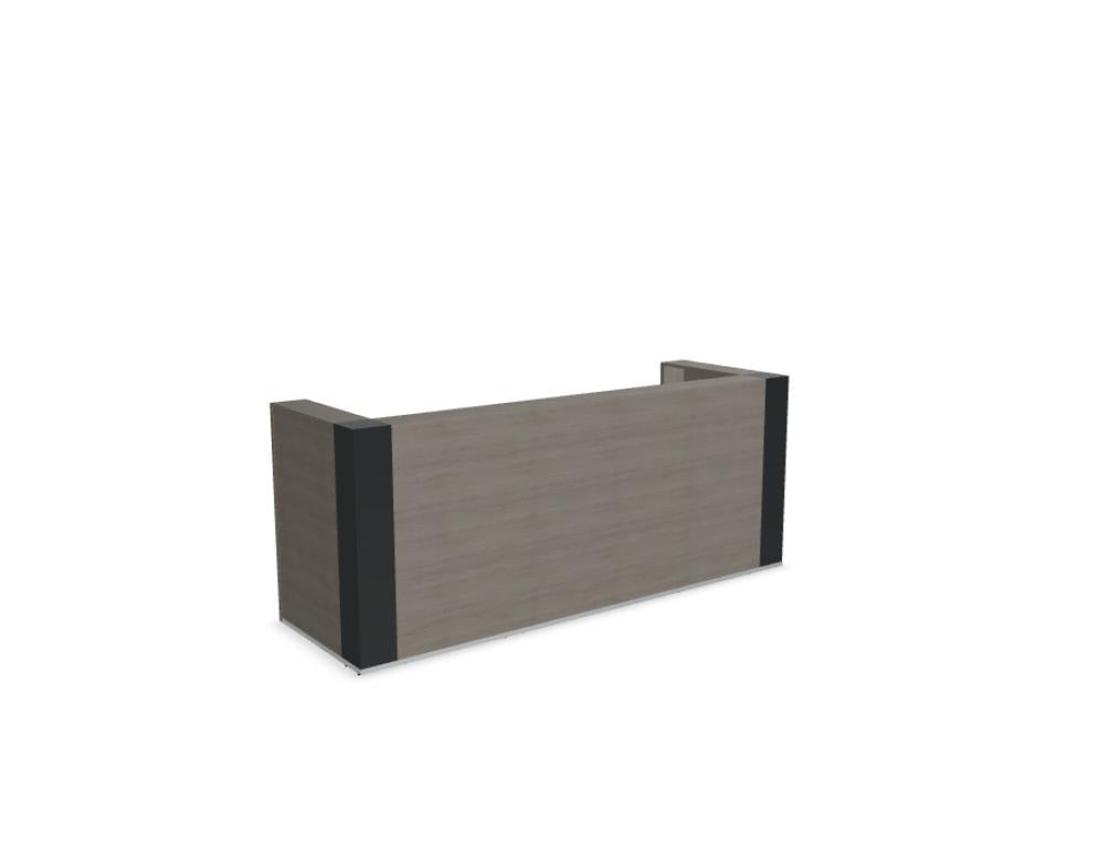 Tera TRA122 - modulare Empfangstheke in Eiche Grau präsentiert im Onlineshop von KAQTU Design AG. Empfangsdesk ist von Mdd