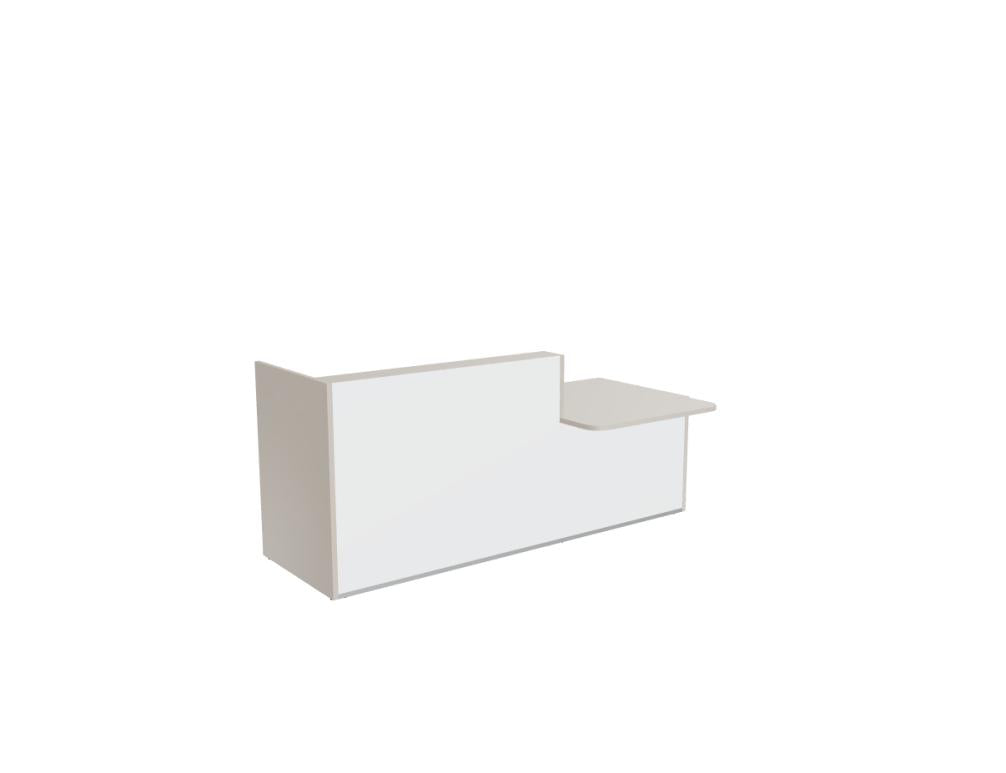Tera TRA138P - modulare Empfangstheke in Eiche Grau präsentiert im Onlineshop von KAQTU Design AG. Empfangsdesk ist von Mdd