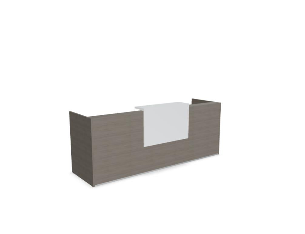 Tera TRA20 - modulare Empfangstheke in Eiche Grau präsentiert im Onlineshop von KAQTU Design AG. Empfangsdesk ist von Mdd