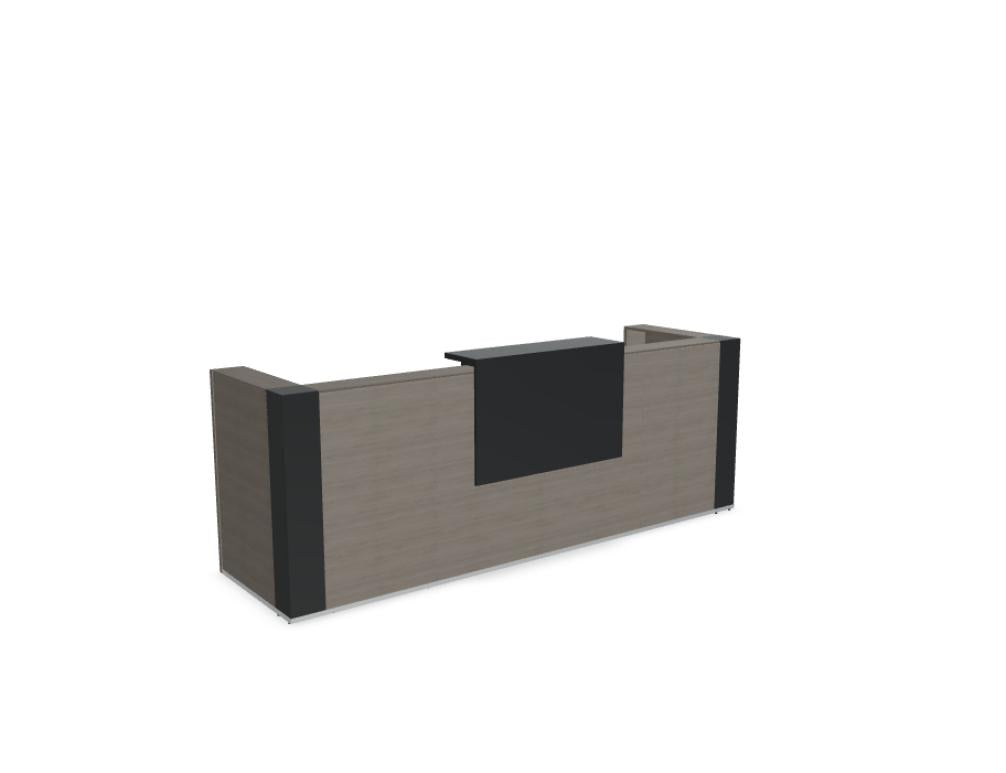 Tera TRA24 - modulare Empfangstheke in Eiche Grau präsentiert im Onlineshop von KAQTU Design AG. Empfangsdesk ist von Mdd