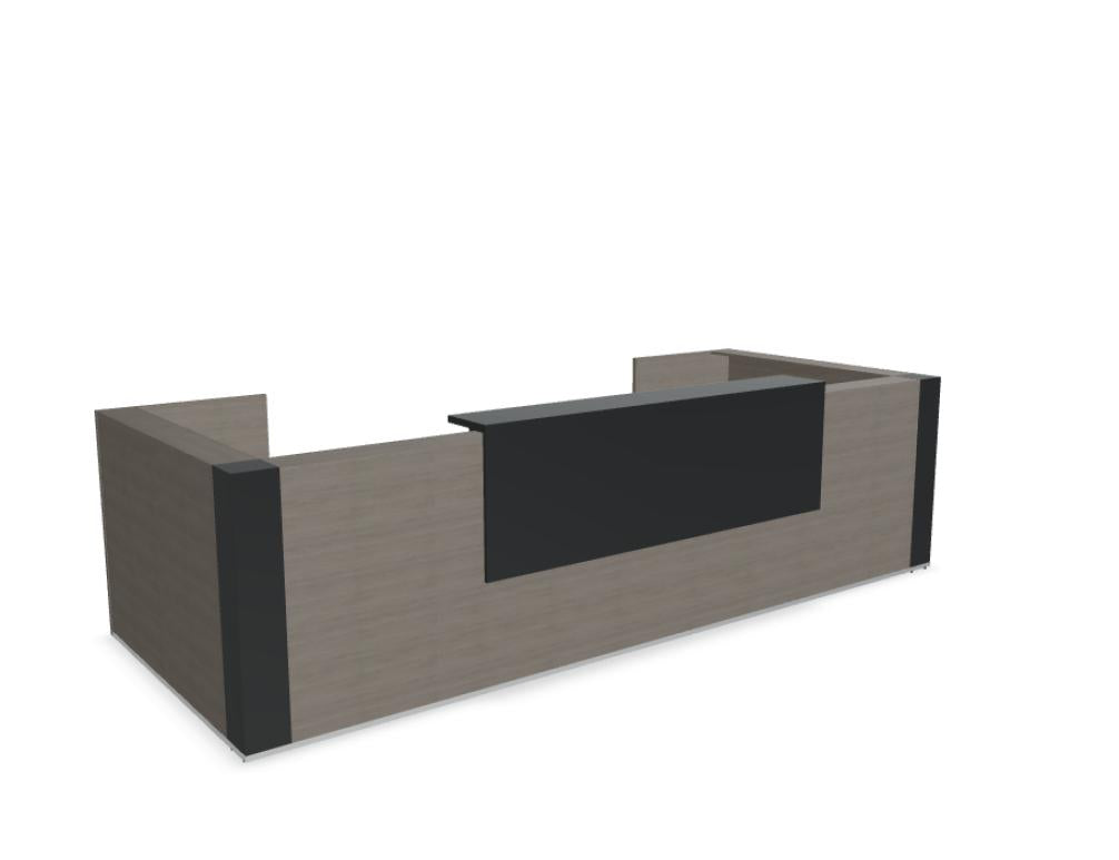 Tera TRA31 - modulare Empfangstheke in Eiche Grau präsentiert im Onlineshop von KAQTU Design AG. Empfangsdesk ist von Mdd