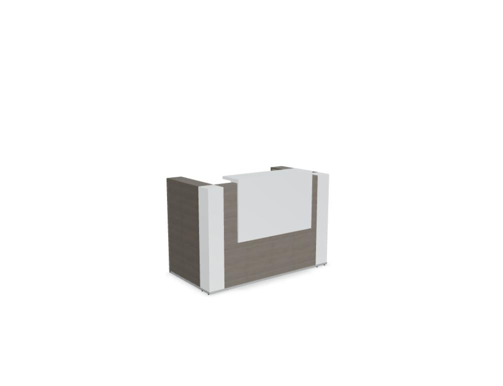 Tera TRA42 - modulare Empfangstheke in Eiche Grau präsentiert im Onlineshop von KAQTU Design AG. Empfangsdesk ist von Mdd