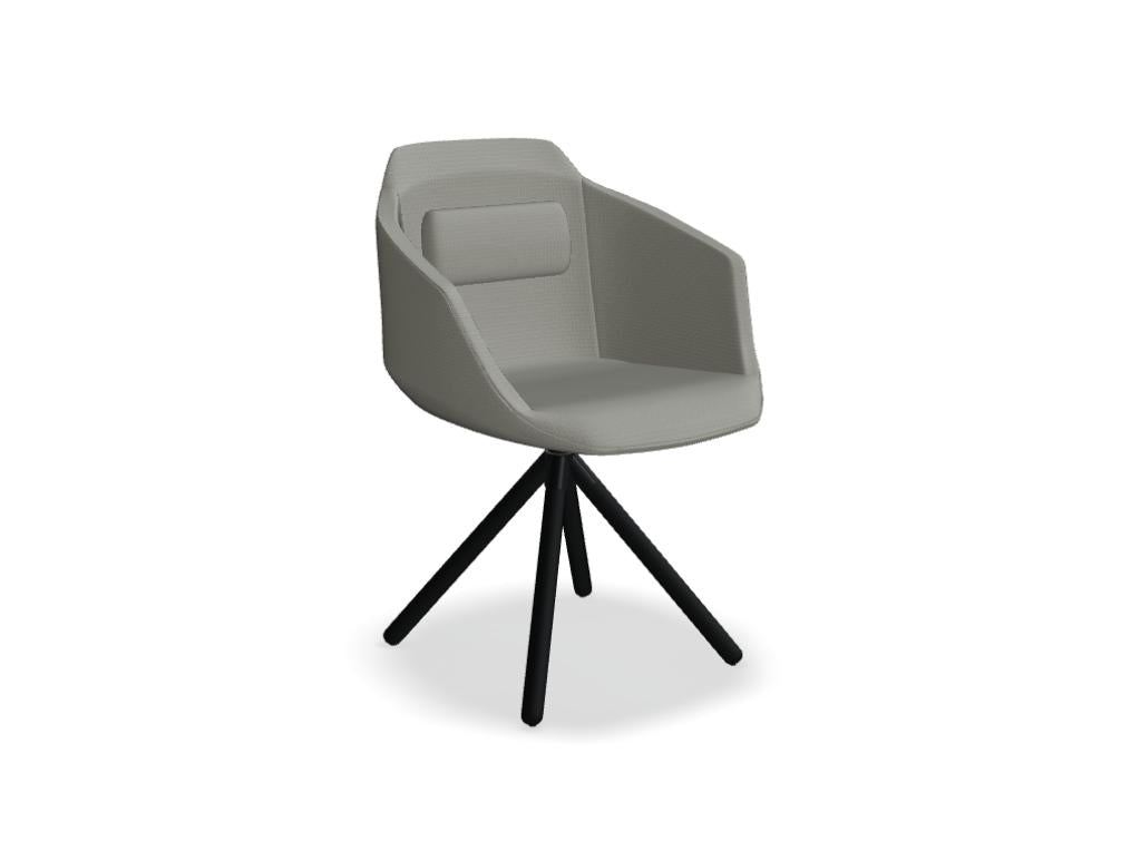 Ultra UFP9 - Stuhl mit Holz-Drehbasis in Grün präsentiert im Onlineshop von KAQTU Design AG. Drehstuhl ist von Mdd