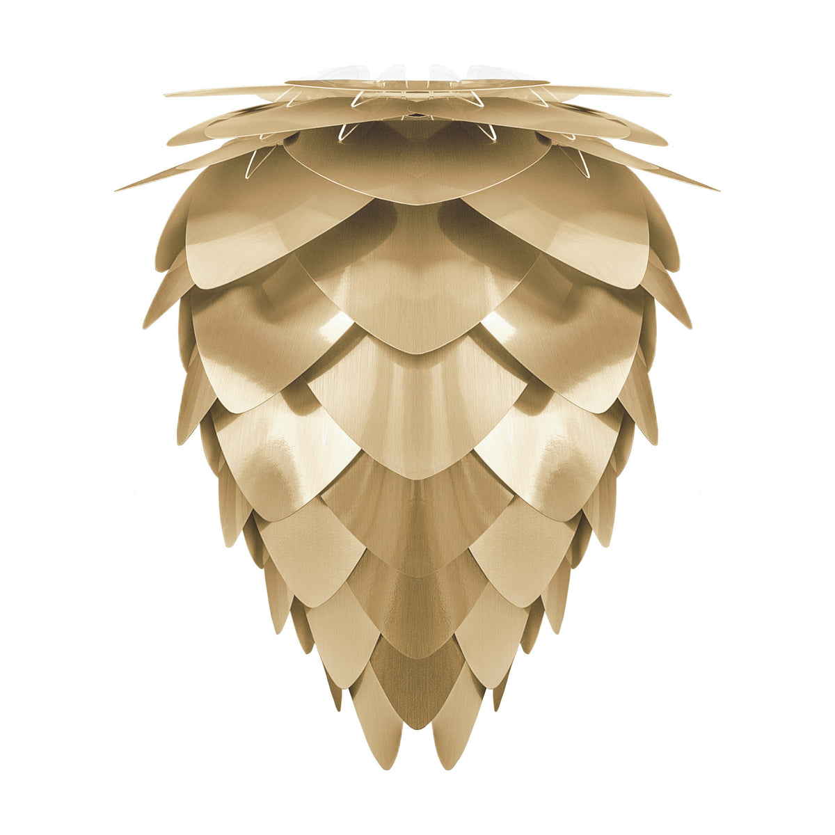 Conia Pendellampe in Brushed Brass präsentiert im Onlineshop von KAQTU Design AG. Lampenschirm ist von Umage