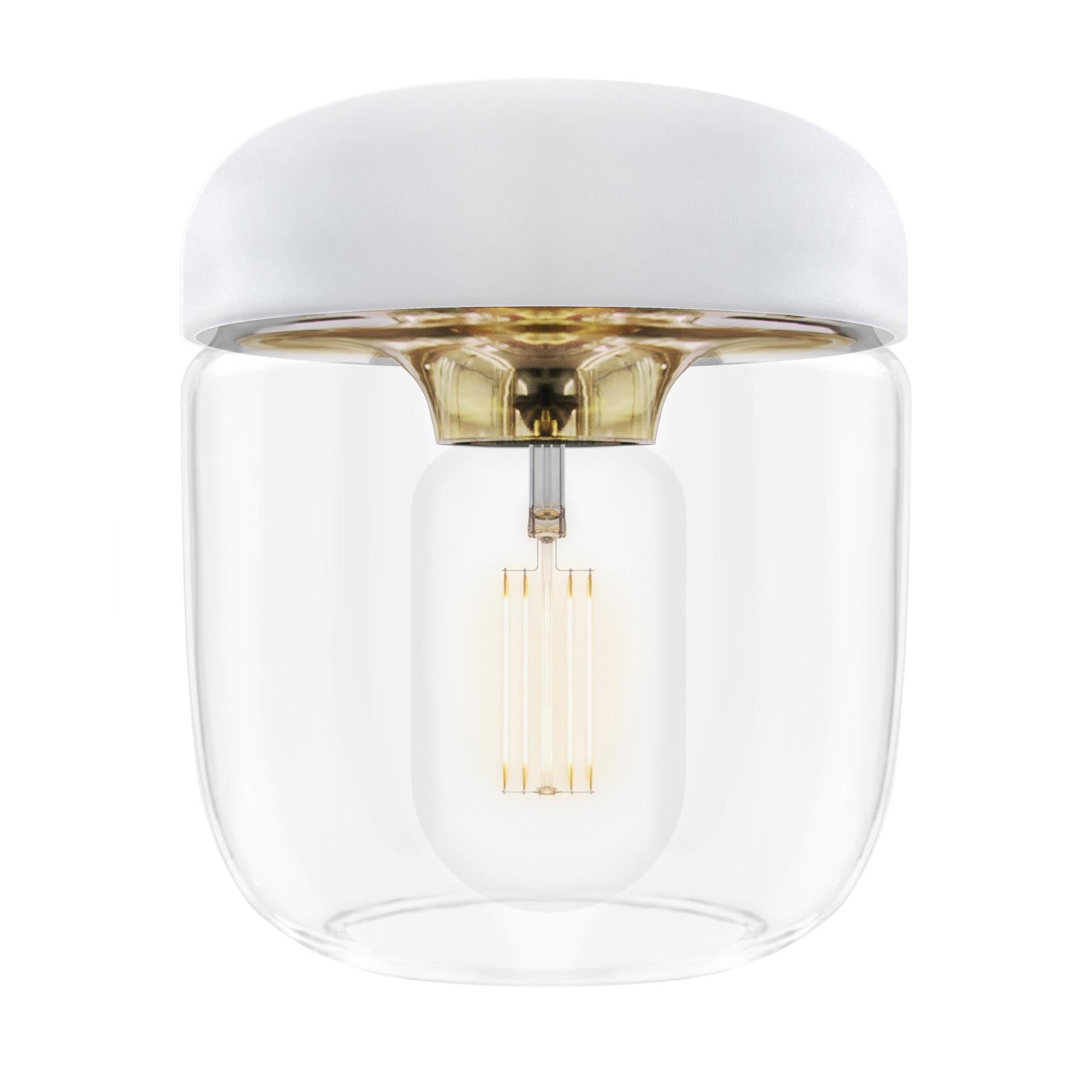 Acorn Lampenschirm in White/Polished Brass präsentiert im Onlineshop von KAQTU Design AG. Lampenschirm ist von Umage