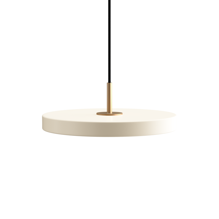 Elegante Asteria Mini Pendellampe in Saffron Yellow, ideal für moderne Wohnräume und zur Schaffung einer warmen, einladenden Atmosphäre.