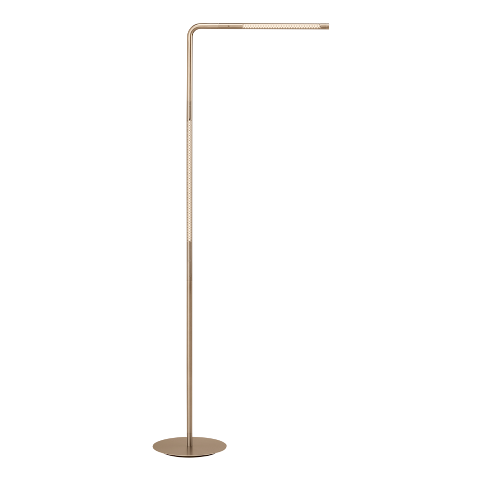Moderne Omni Floor Stehleuchte in edlem Messing, perfekt für gemütliche Ecken und geschmackvolle Akzente in jedem Raum.