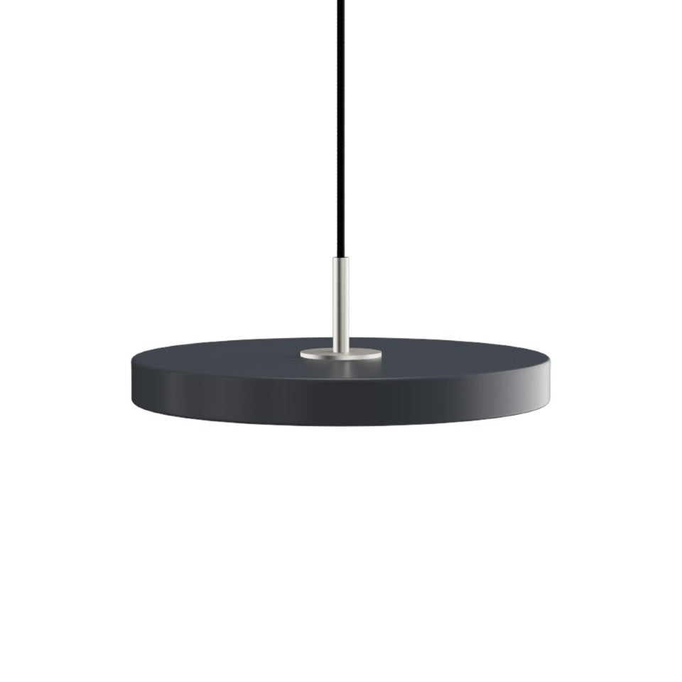 Elegante Asteria Plus Mini Pendellampe in zeitlosem Anthrazit, ideal für stimmungsvolle Lichtakzente in jedem modernen Zuhause.