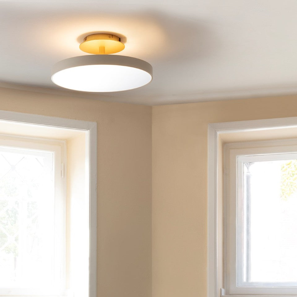 Moderne Asteria UP Deckenleuchte in stilvollem Pearl White, perfekt für eine harmonische Raumgestaltung und angenehme Lichtakzente.