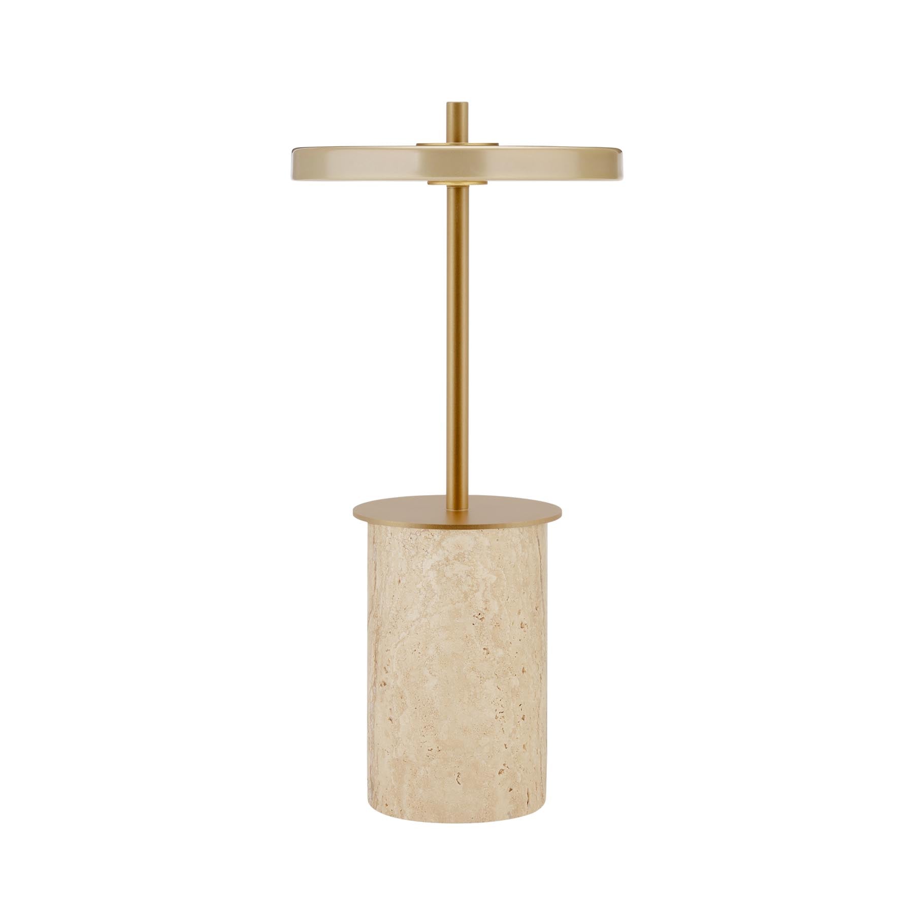 Asteria Move Mini Tischleuchte in clay travertine brass präsentiert im Onlineshop von KAQTU Design AG. Tischleuchte ist von Umage