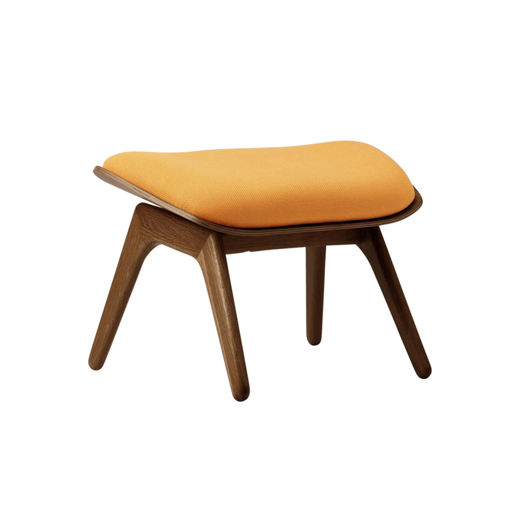 Eleganter Reader Ottoman in strahlendem Tangerine, perfekt für stilvolle Akzente in jedem Wohnraum und zum Entspannen.