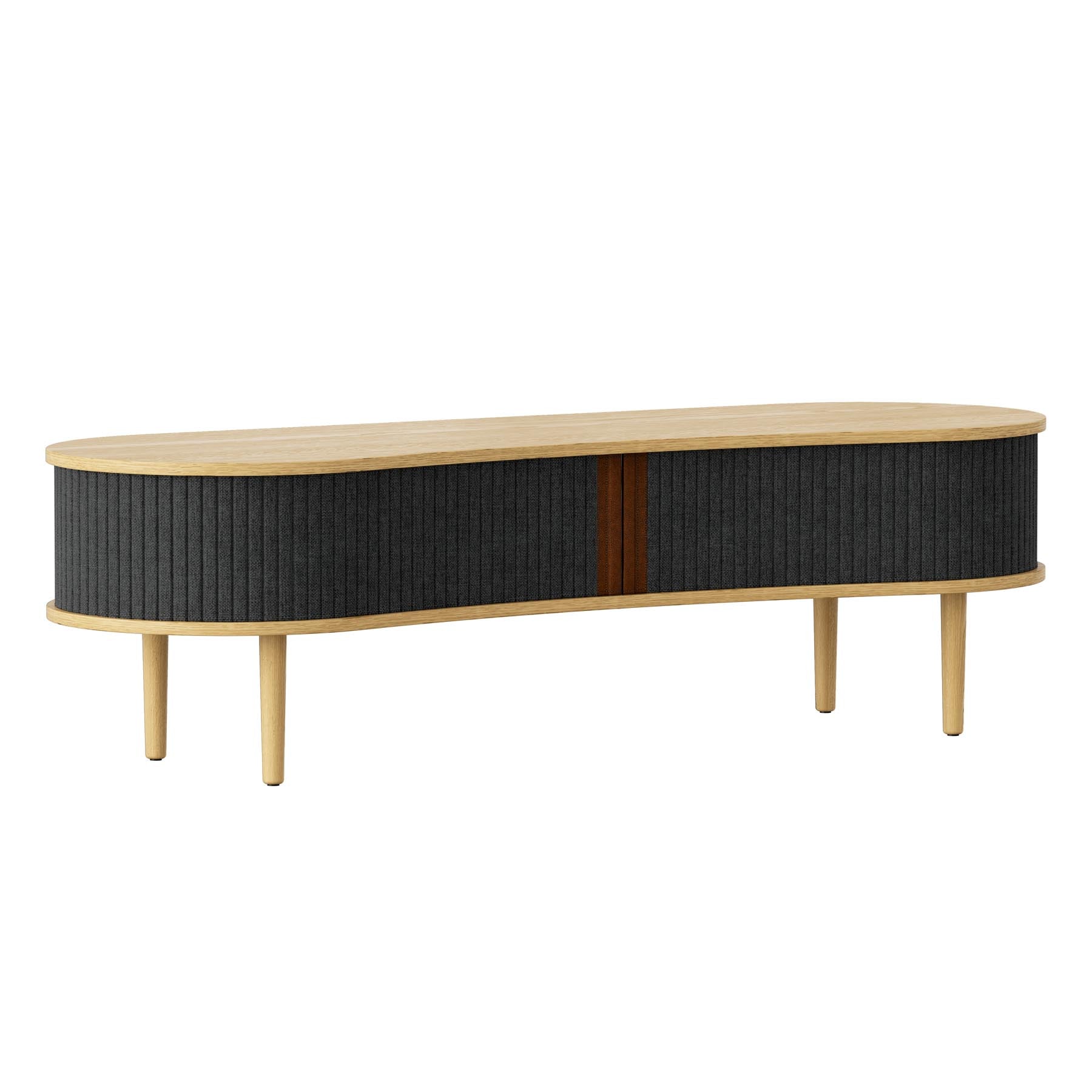 Elegante Audacious TV Bank von Umage in Shadow-Finish, ideal für ein modernes Wohnambiente und zur stilvollen Präsentation von Fernsehern.