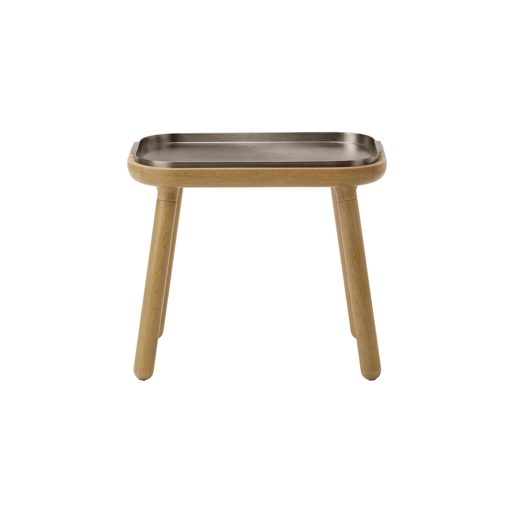 Eleganter Paff low Beistelltisch von Umage in stilvollem Titanium, ideal für vielseitige Einrichtungskonzepte und gemütliche Wohnräume.