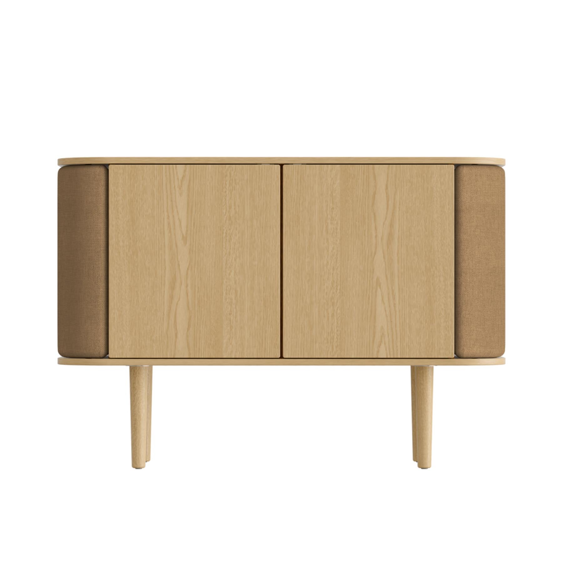 Elegantes 2-türiges Sideboard "Treasures" in warmem Sugar Brown, ideal für stilvolle Wohnräume und praktischen Stauraum.