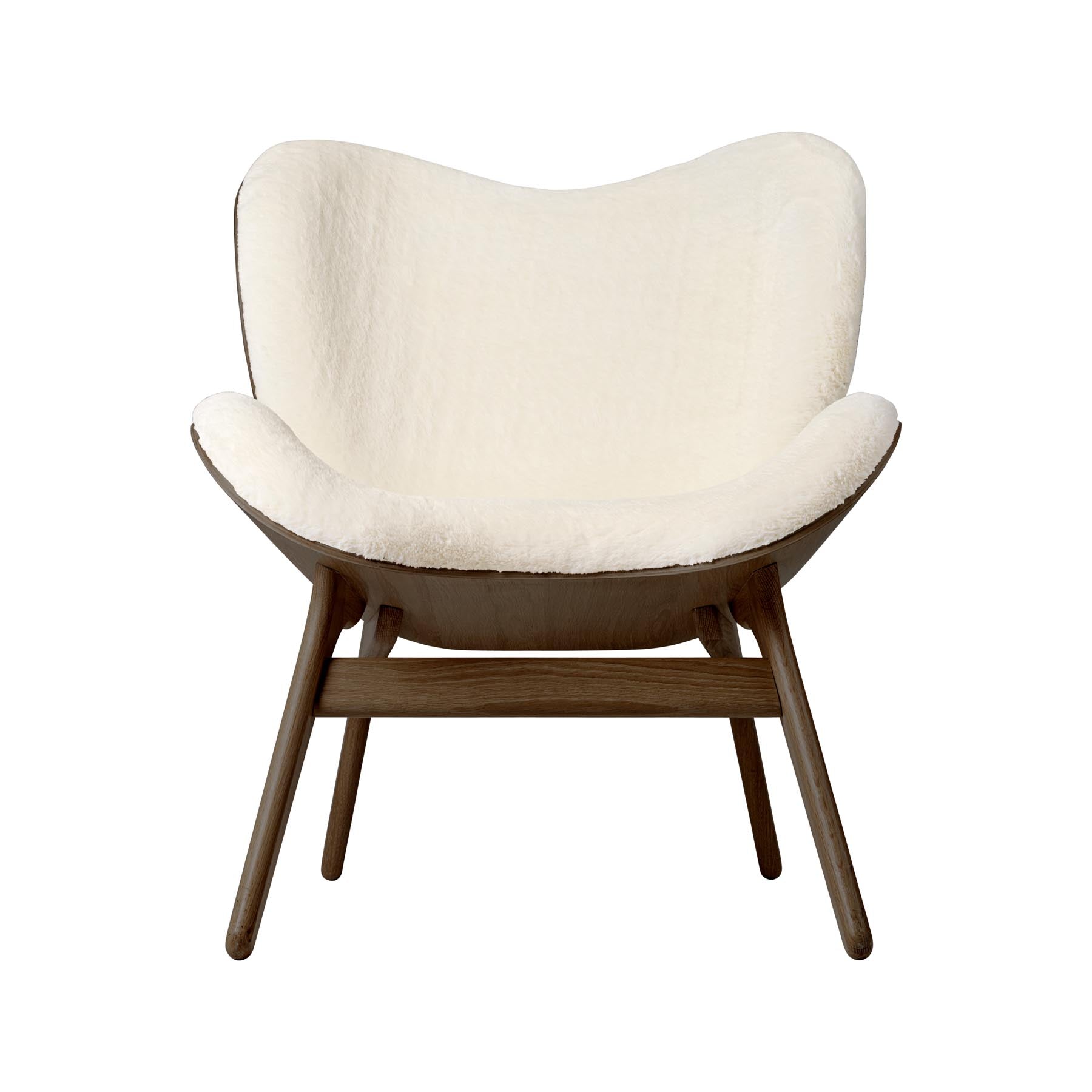 Moderner Low Sessel in Teddy White von Umage, perfekt für gemütliche Gespräche und stilvolle Akzente in jedem Raum.