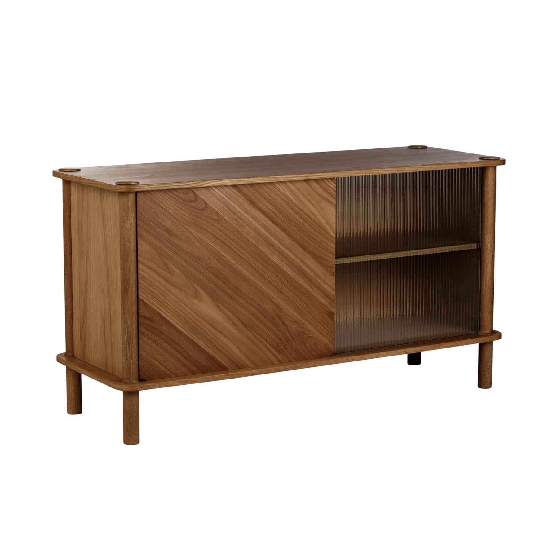 Italic Sideboard mit 2 Holztüren in Wood/Glass präsentiert im Onlineshop von KAQTU Design AG. sideboard ist von Umage