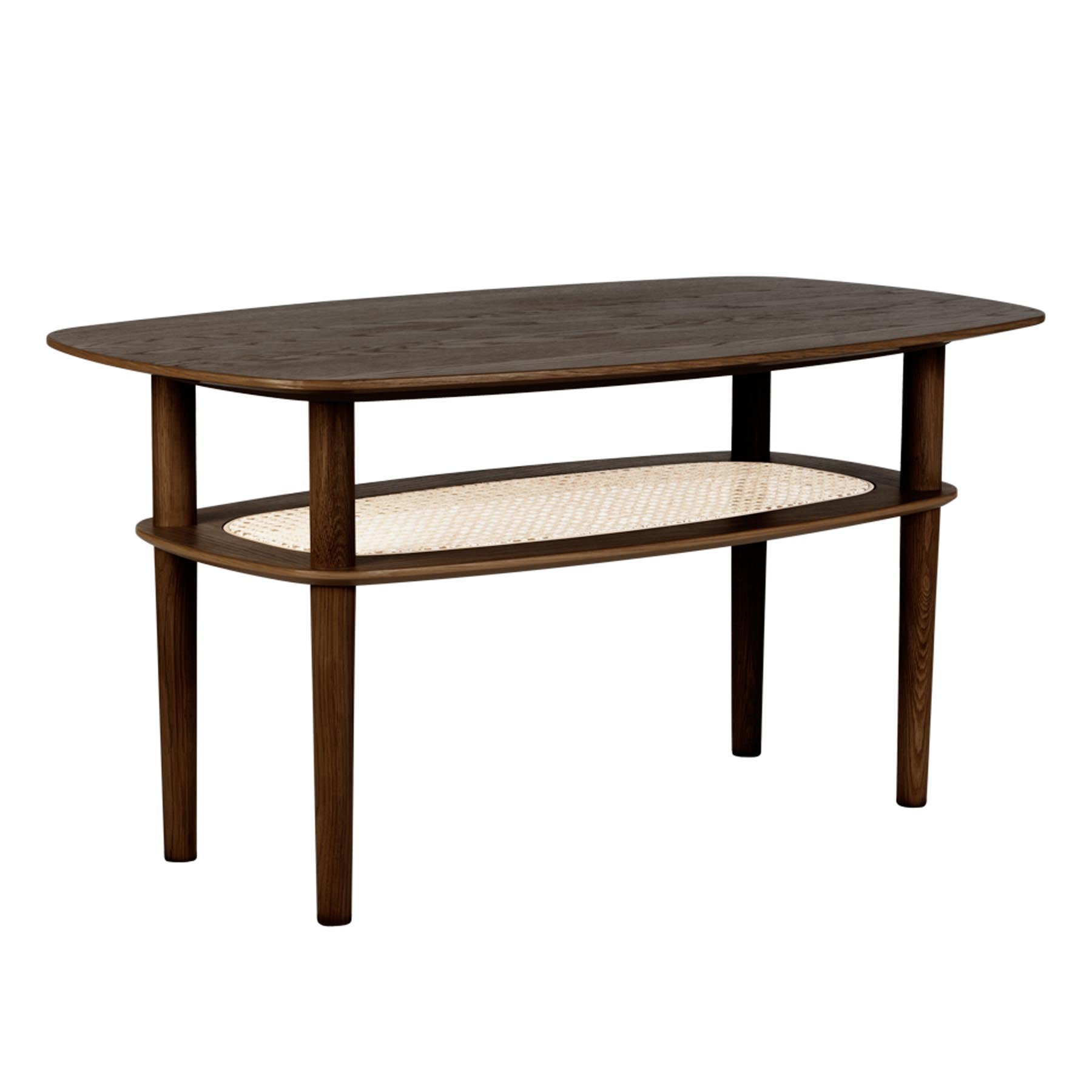 Eleganter Together Sleek Rechteck-Couchtisch in Dunkel-Eiche, ideal für stilvolle Wohnräume. Hochwertige Verarbeitung von Umage.