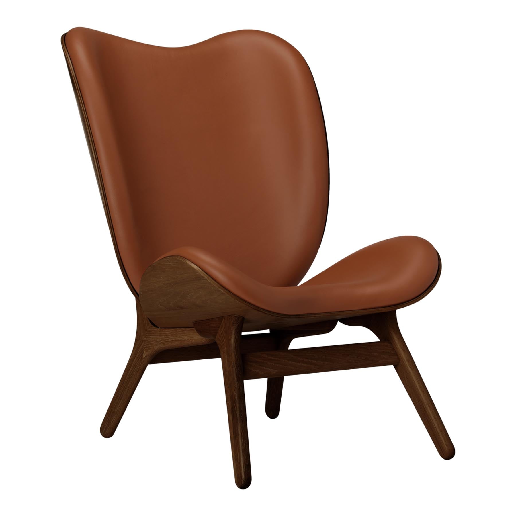 Eleganter A Conversation Piece Tall Sessel von Umage in warmem Cognac, ideal für stilvolle Einrichtung und gemütliche Momente.
