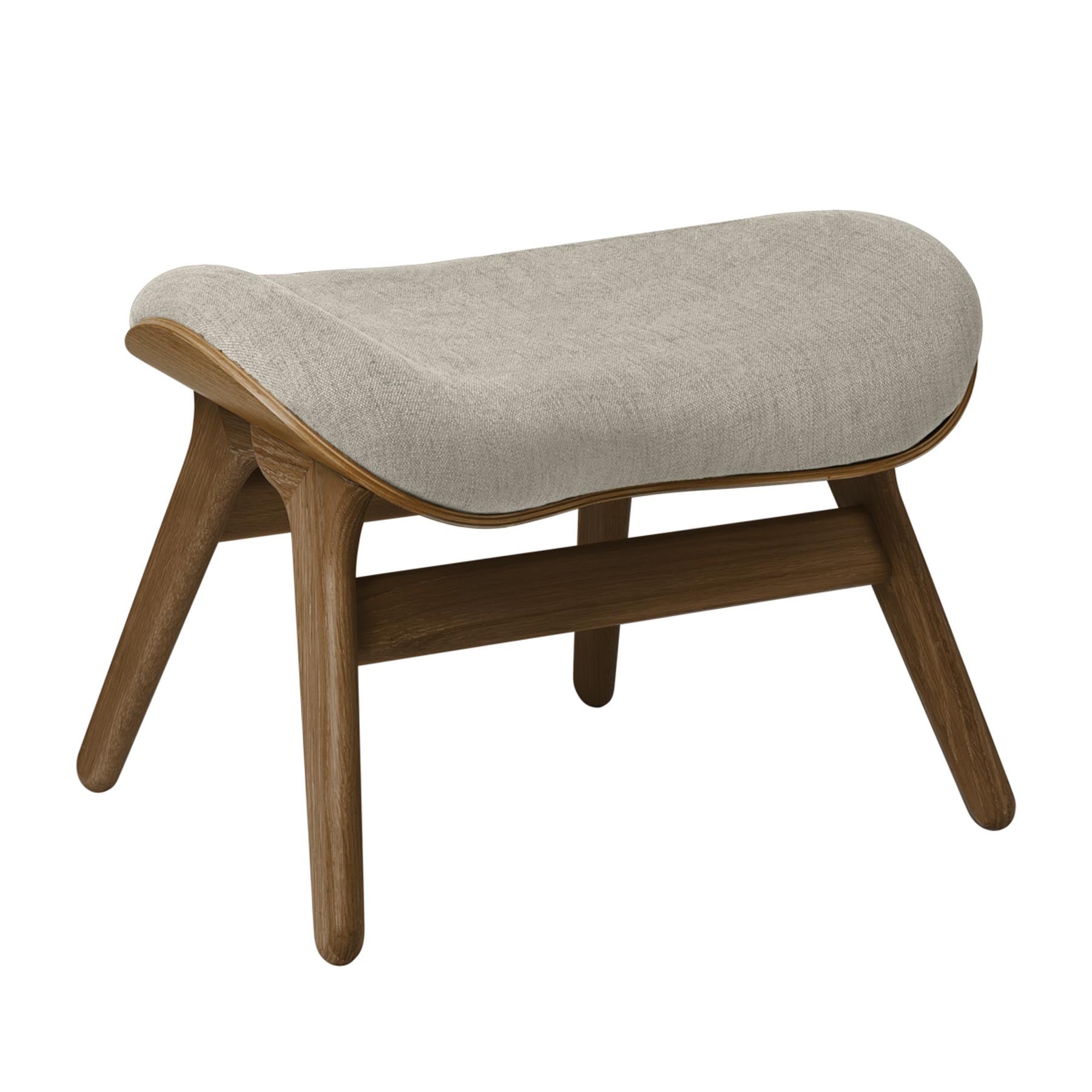 Stilvoller Ottoman von Umage in warmen Erdtönen, perfekt für gemütliche Gespräche und als dekoratives Element in jedem Raum.