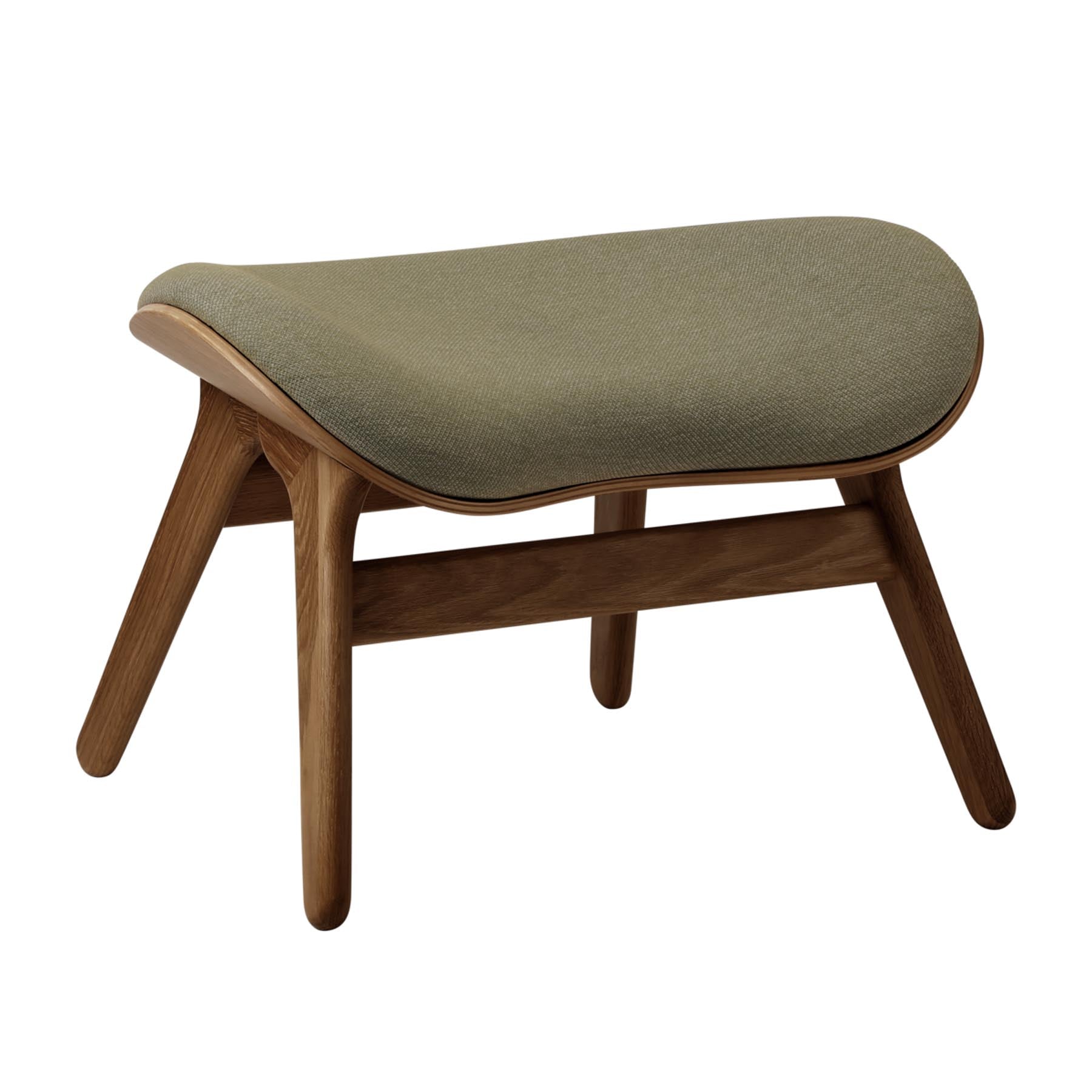 Eleganter Ottoman von Umage in sanften Erdtönen, ideal für entspannte Gespräche und als stilvolles Wohnaccessoire.