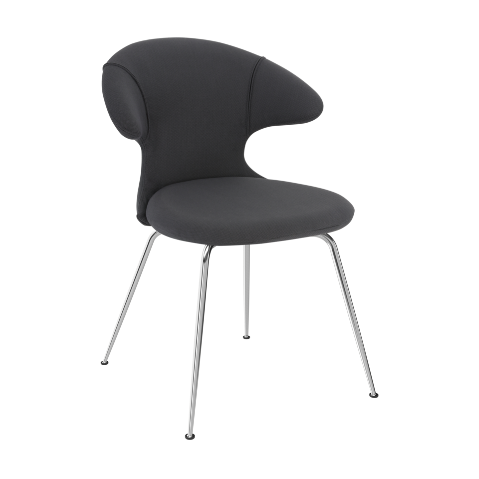 Eleganter Time Flies Stuhl mit Armlehnen in schickem Shadow-Finish, ideal für stilvolle Innenräume und entspannte Sitzgelegenheiten.
