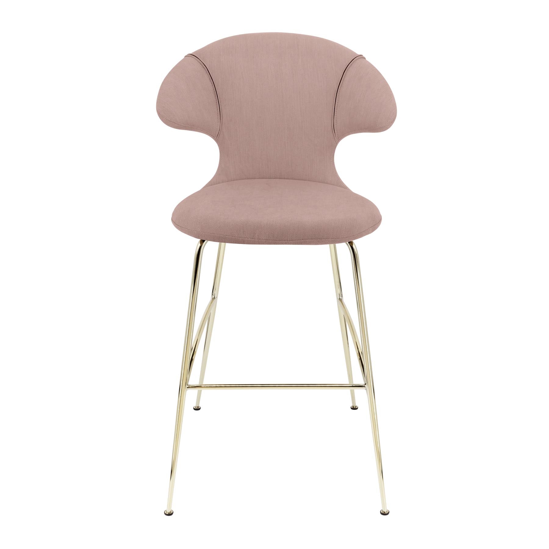 Eleganter Time Flies Barstuhl in sanftem Stone Rose, ideal für stilvolle Bars und Essbereiche, entworfen von Umage.