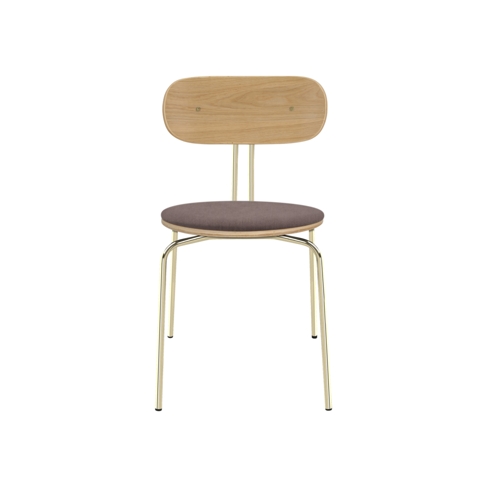 Eleganter gepolsterter Curious Stuhl von Umage, ideal für stilvolle Wohnräume und komfortable Essbereiche.