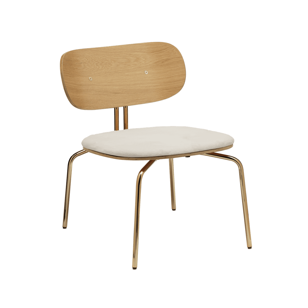 Eleganter Curious Sessel in Teddy White von Umage, stilvoll in einem modernen Interieur mit sanften Farbtönen inszeniert.