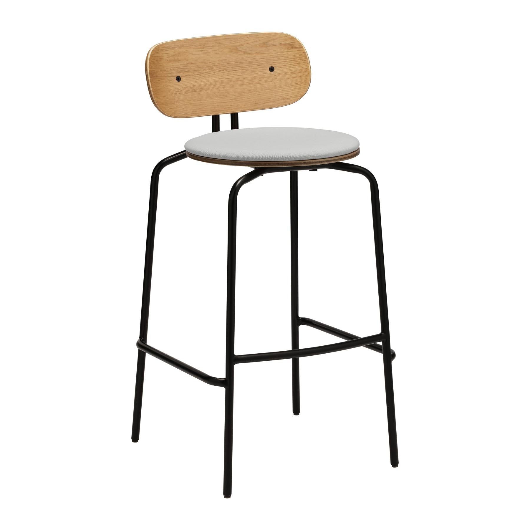 Eleganter Curious Barstuhl von Umage in stilvollem Sterling, ideal für moderne Bars und gemütliche Wohnbereiche. Komfort trifft auf zeitgemäßes Design.