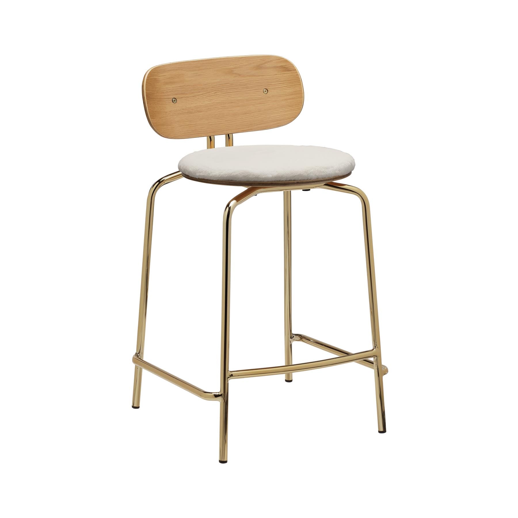 Curious Counterstool in Teddy White präsentiert im Onlineshop von KAQTU Design AG. Barstuhl ist von Umage
