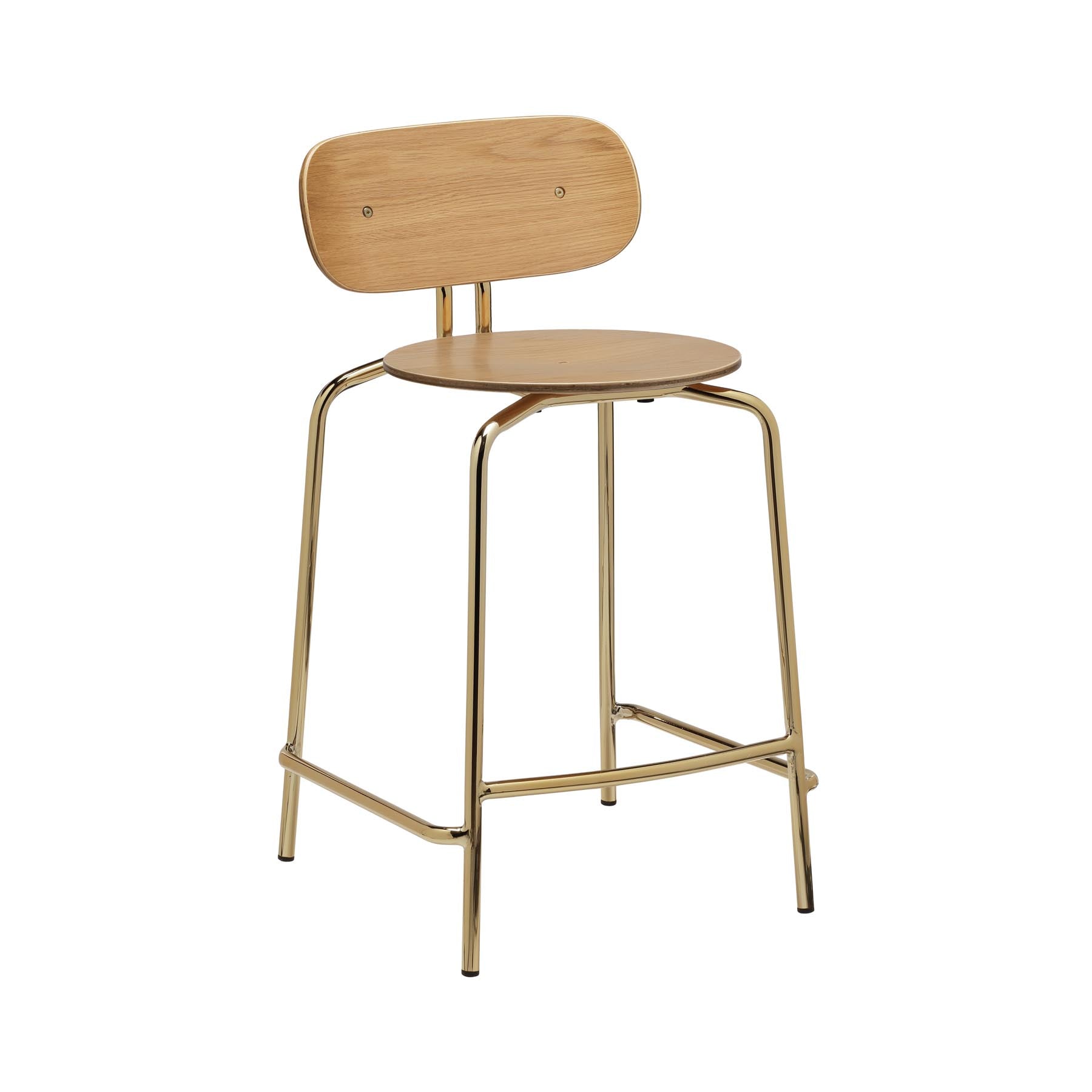 Curious Counterstool in Oak präsentiert im Onlineshop von KAQTU Design AG. Barstuhl ist von Umage