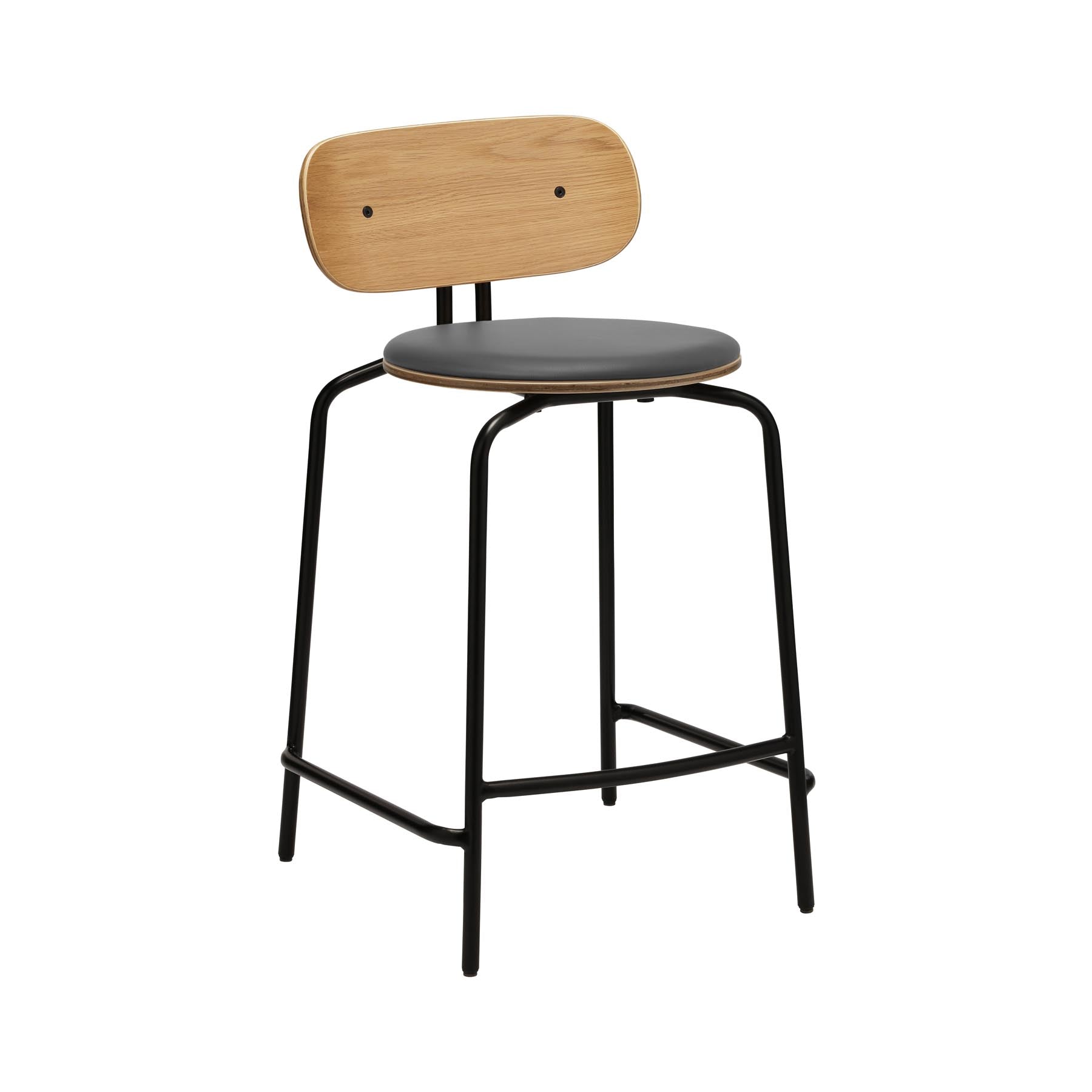 Eleganter Curious Counter-Stuhl in Anthrazit von Umage, ideal für moderne Wohnräume, bietet Komfort und zeitgemäßes Design.