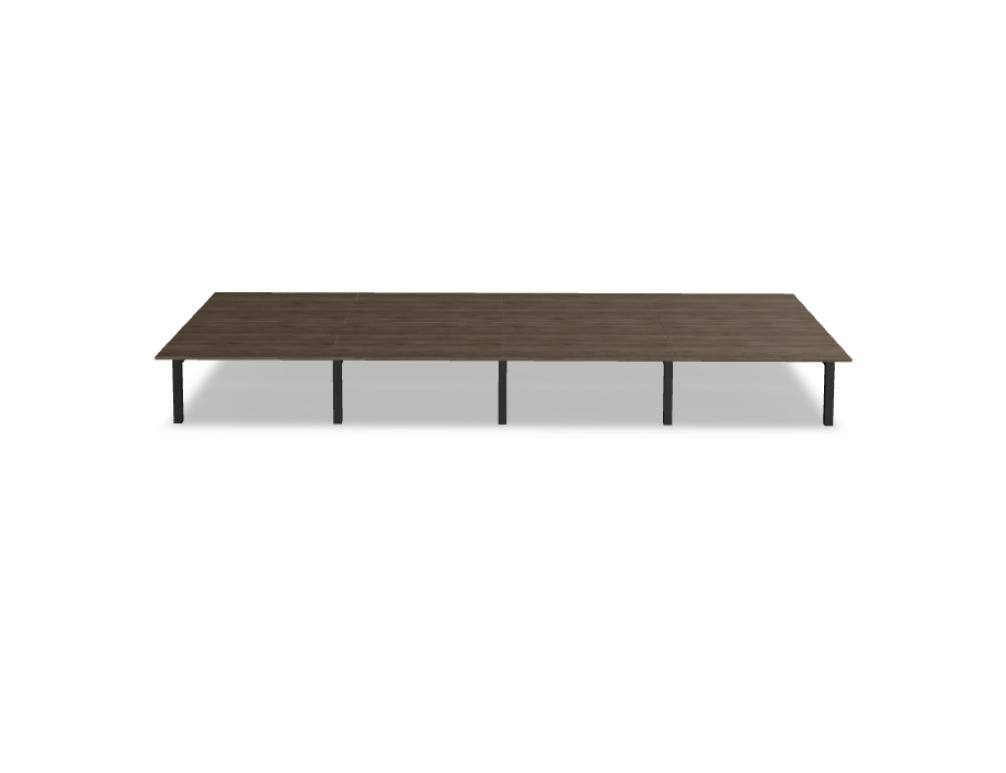 Viga V216ME4 - Doppelschreibtisch in Dunkle Walnuss präsentiert im Onlineshop von KAQTU Design AG. Schreibtisch ist von Mdd
