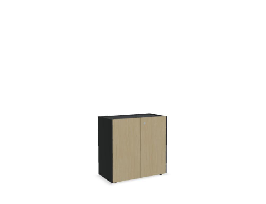 Viga V24 - Schrank in FENIX Schwarz Matt präsentiert im Onlineshop von KAQTU Design AG. Büroschrank ist von Mdd