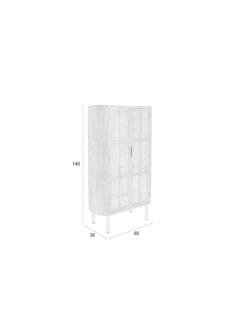 Yaz Cabinet in Braun präsentiert im Onlineshop von KAQTU Design AG. Sideboard ist von White Label Living