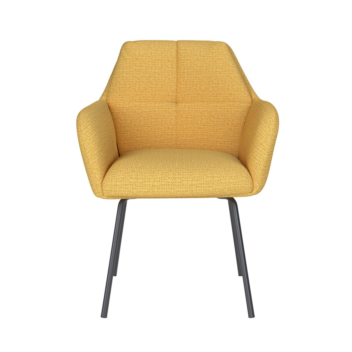 Stuhl Pete 4 Metal Legs in Gelb präsentiert im Onlineshop von KAQTU Design AG. Stuhl ist von White Label Living