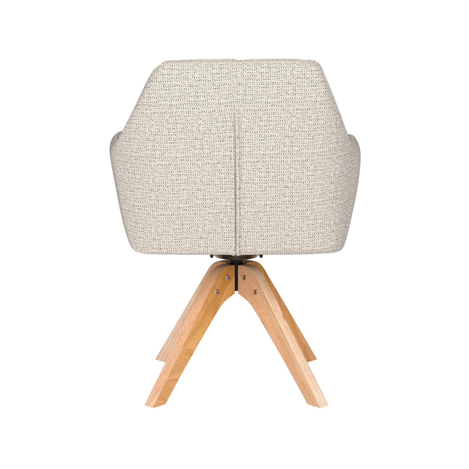 Erleben Sie den Stuhl Pete Wooden Swivel von White Label Living – eine harmonische Verbindung aus modernem Design und höchstem Sitzkomfort.