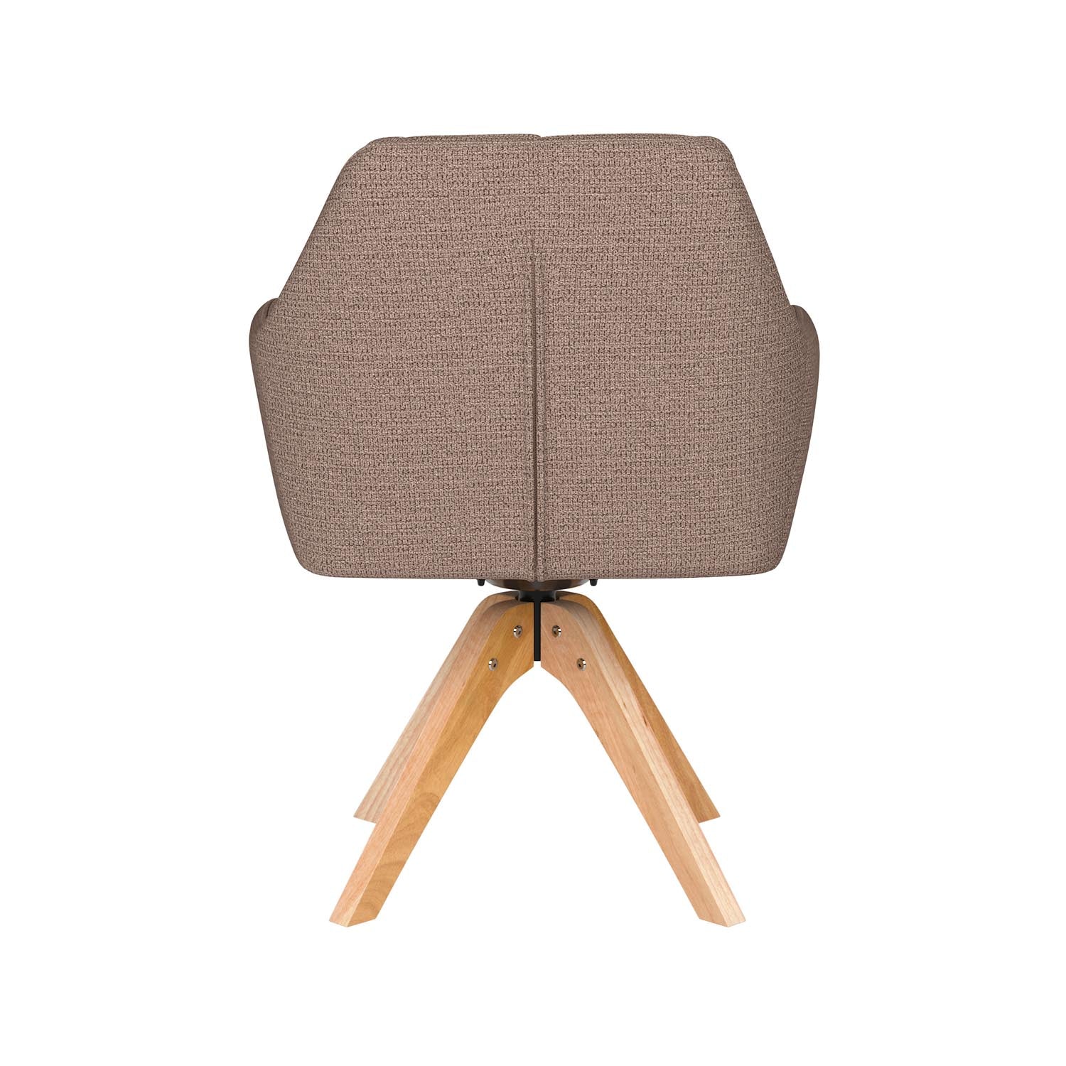 Stuhl Pete Wooden Swivel in Taupe präsentiert im Onlineshop von KAQTU Design AG. Drehstuhl ist von White Label Living