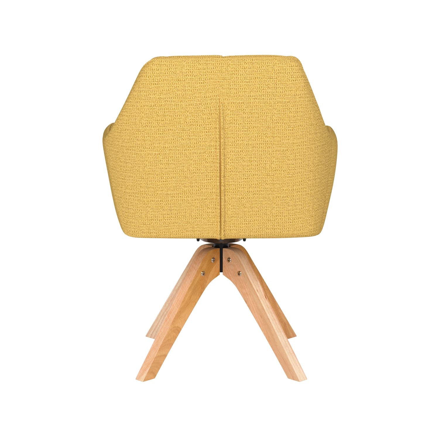 Erleben Sie den Stuhl Pete Wooden Swivel von White Label Living – eine harmonische Verbindung aus modernem Design und höchstem Sitzkomfort.