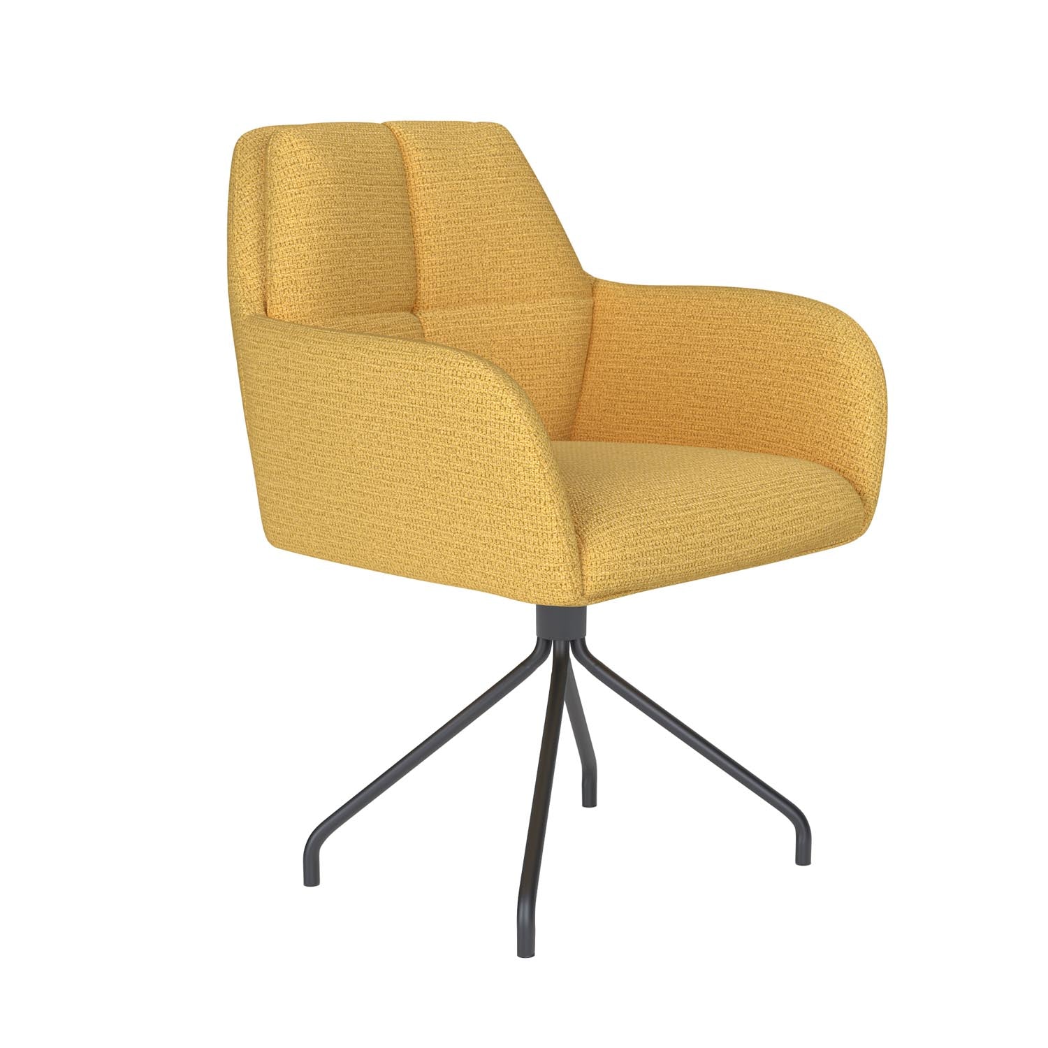 Stuhl Pete Spider Swivel in Ochre präsentiert im Onlineshop von KAQTU Design AG. Stuhl ist von White Label Living