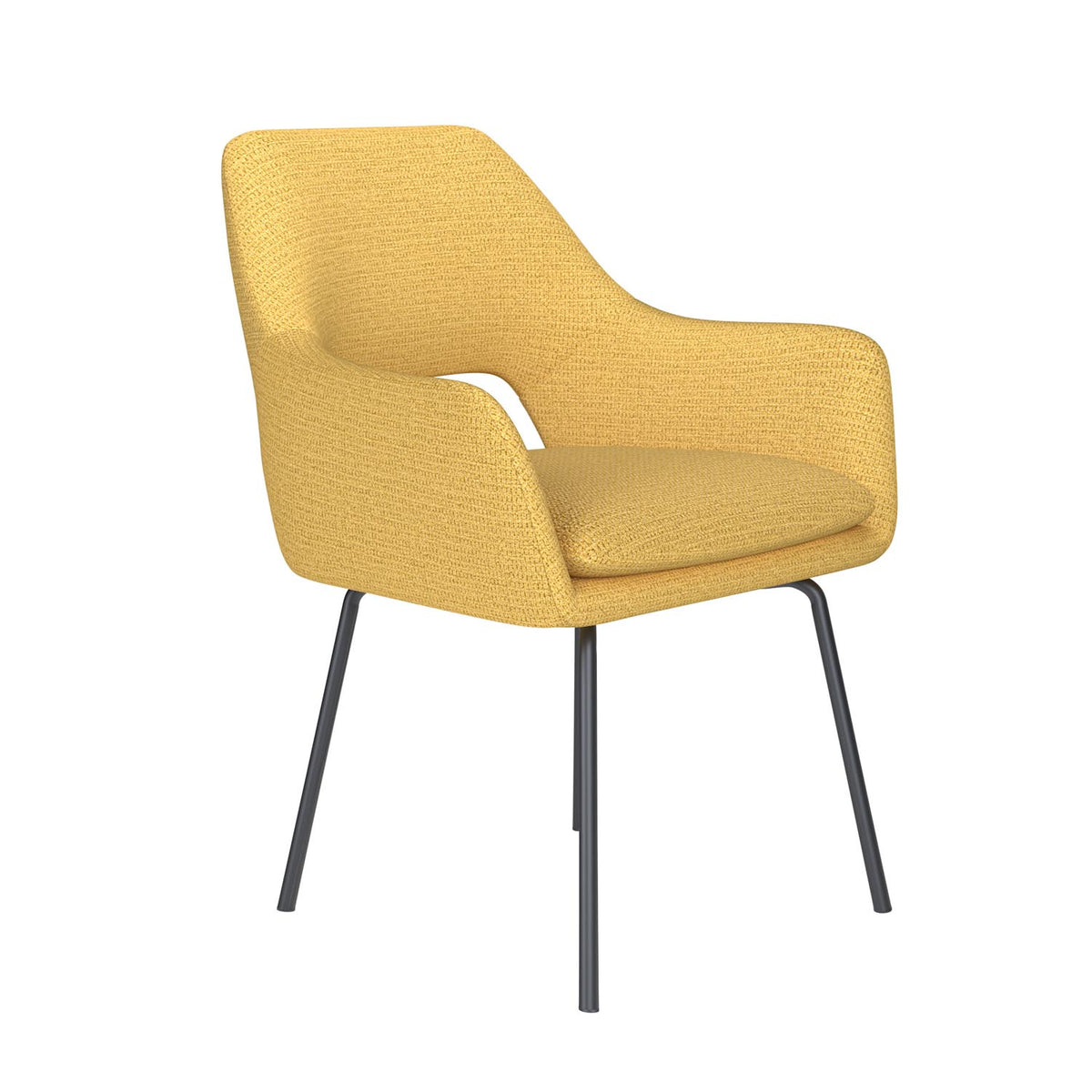 Stuhl Mos 4 Metal Legs in Gelb präsentiert im Onlineshop von KAQTU Design AG. Stuhl ist von White Label Living
