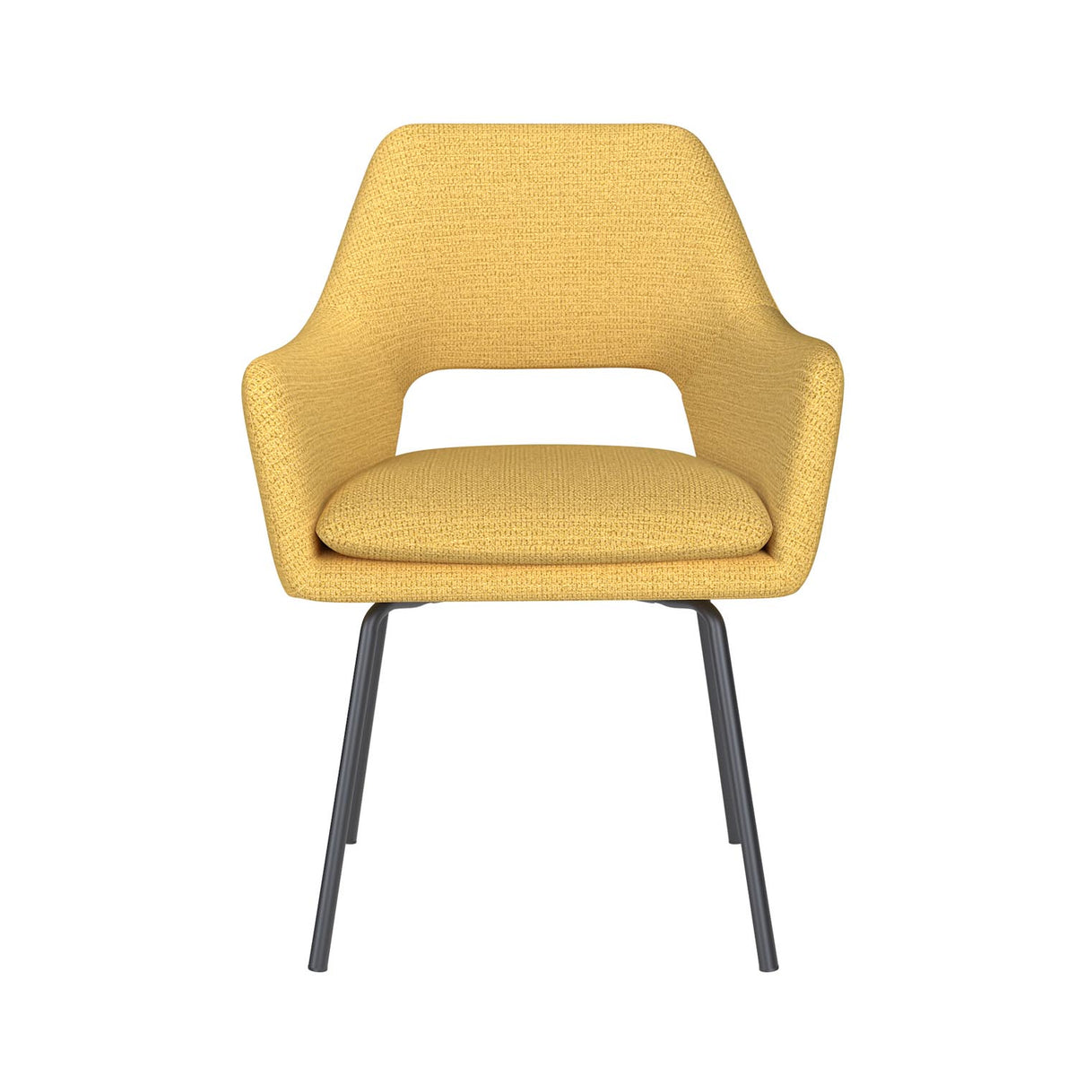 Stuhl Mos 4 Metal Legs in Gelb präsentiert im Onlineshop von KAQTU Design AG. Stuhl ist von White Label Living