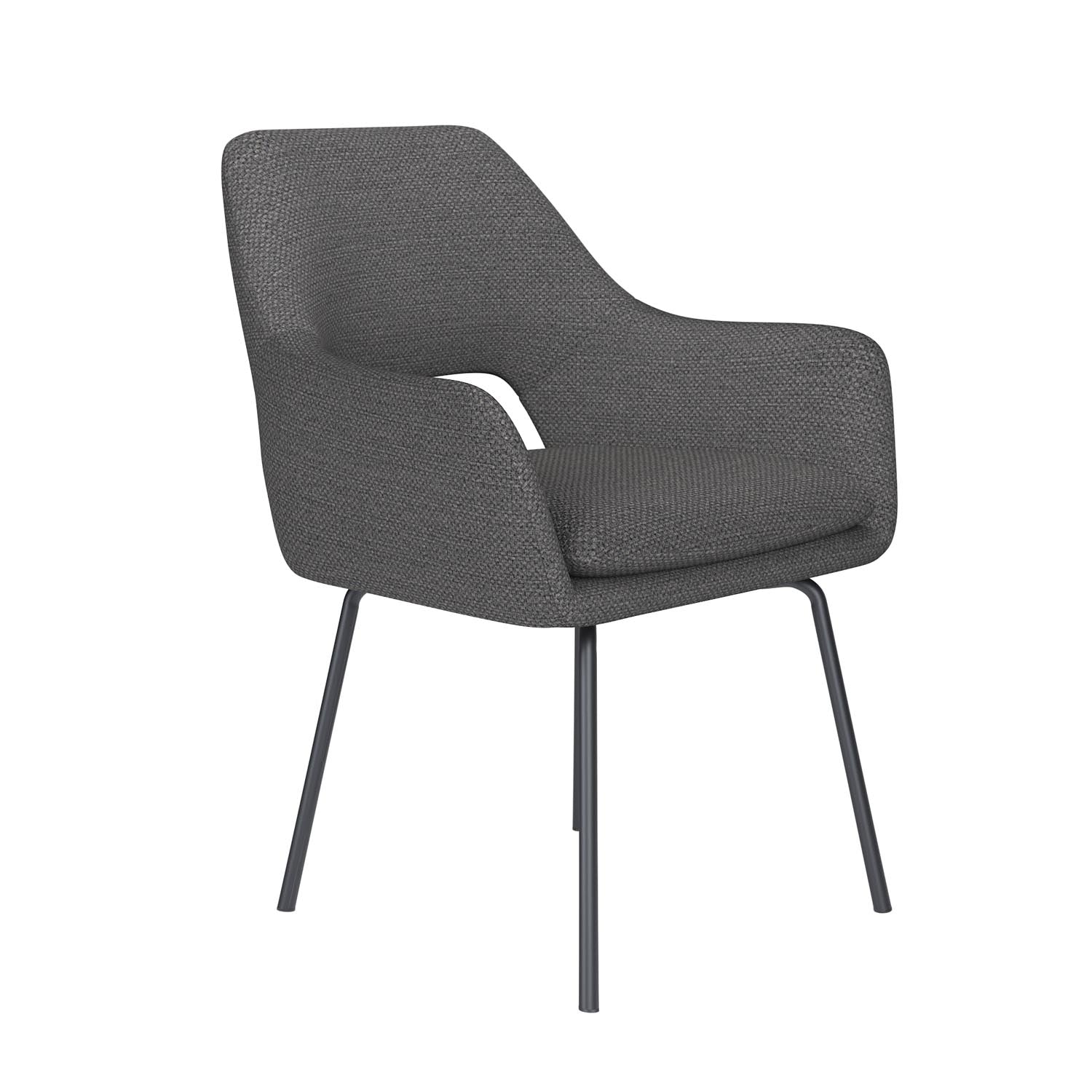 Stuhl Mos 4 Metal Legs in Grau präsentiert im Onlineshop von KAQTU Design AG. Stuhl ist von White Label Living