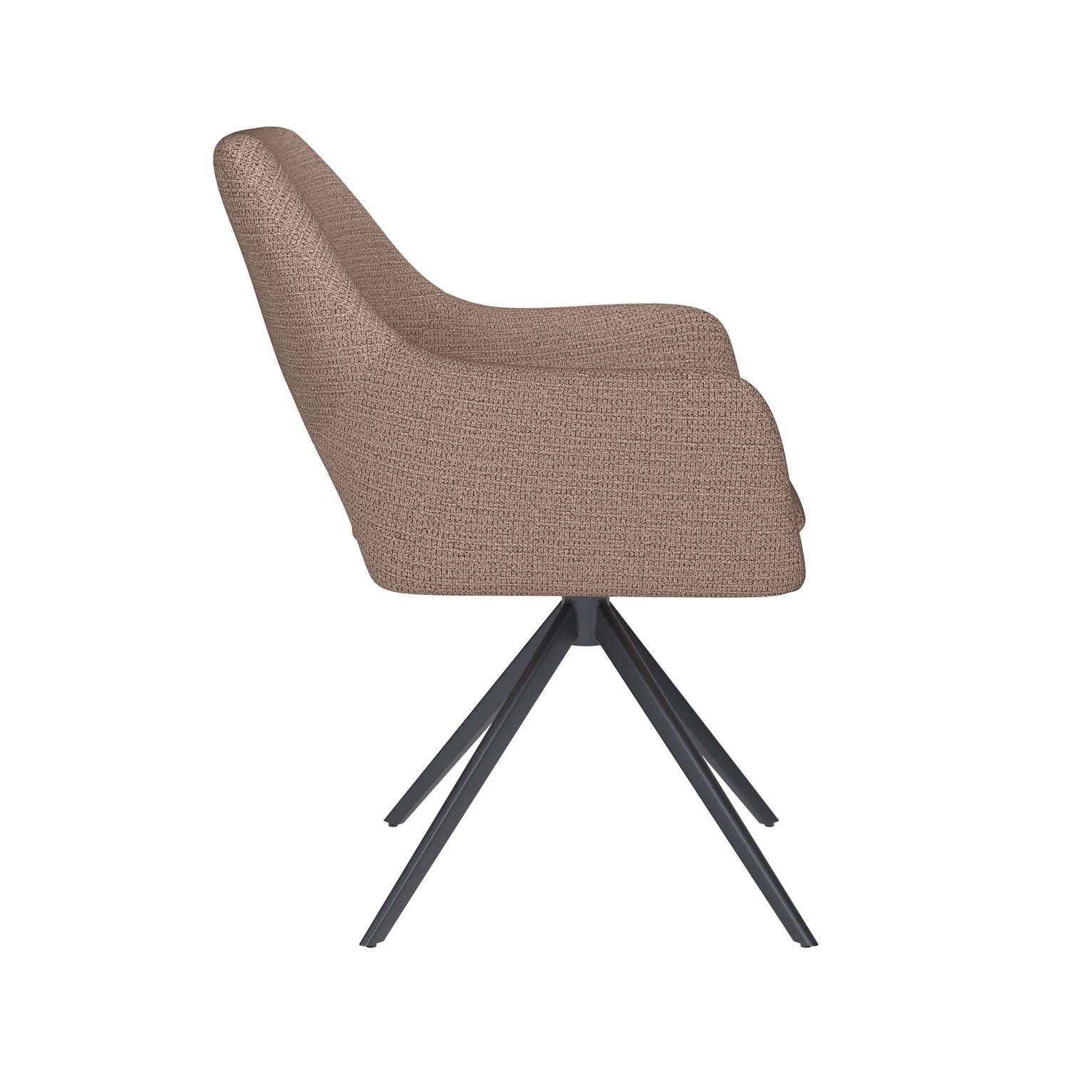 Erleben Sie den Mos Metal Swivel Stuhl von White Label Living – eine harmonische Verbindung aus Komfort, Eleganz und vielseitigem Design für Ihr Zuhause.