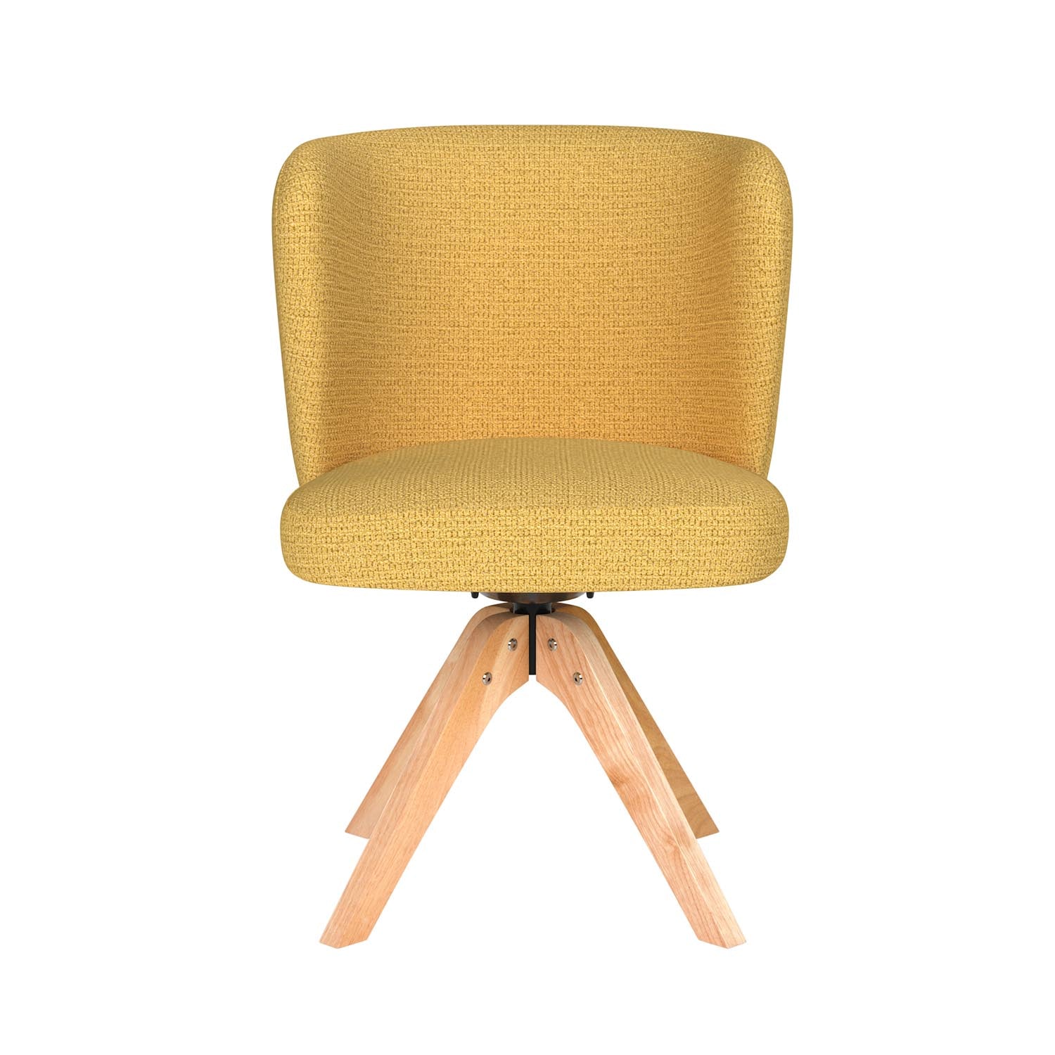 Stuhl Stan Wooden Swivel in Ochre präsentiert im Onlineshop von KAQTU Design AG. Drehstuhl ist von White Label Living